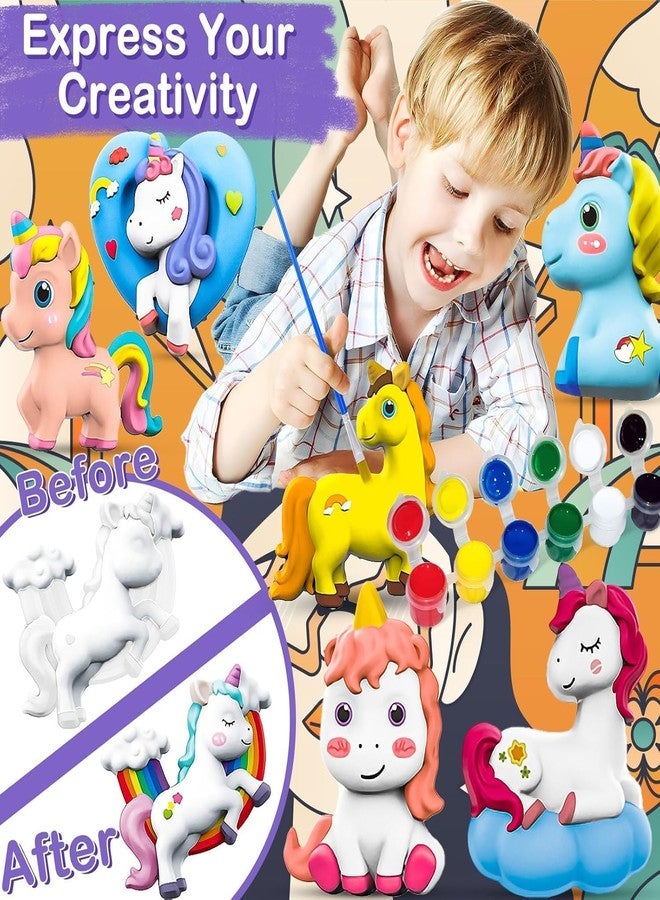 LeafLoom Toys DIY Mould & Paint Craft Kit - Unicorn, Kids for 5 Years,Plaster Figurine Set with Pigments, Palette & Mold, Painting Art & Craft Set -Gift Toys for 3-8 Year Old Boys & Girls || Multicolour Unicorn - Image 2